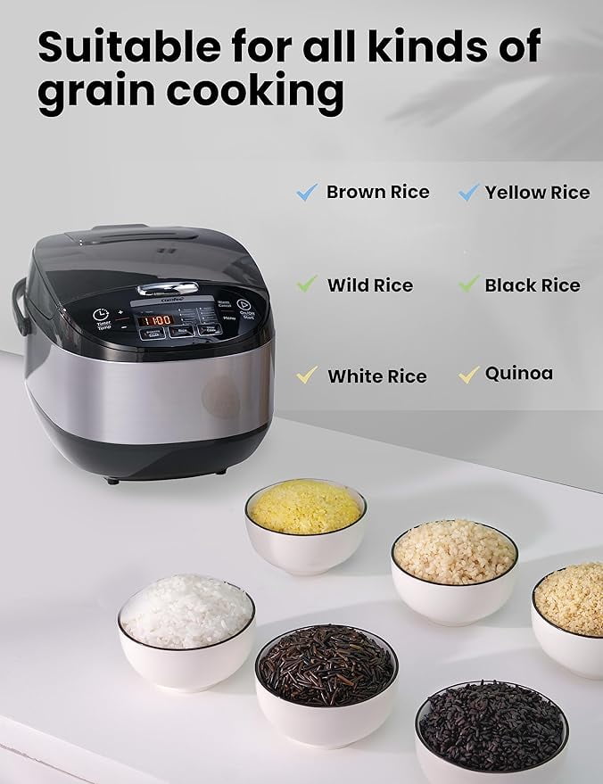 Comfee 10-Cup Rice Cooker & Multi Cooker, Rice Maker, Steamer, Electric Cooker
