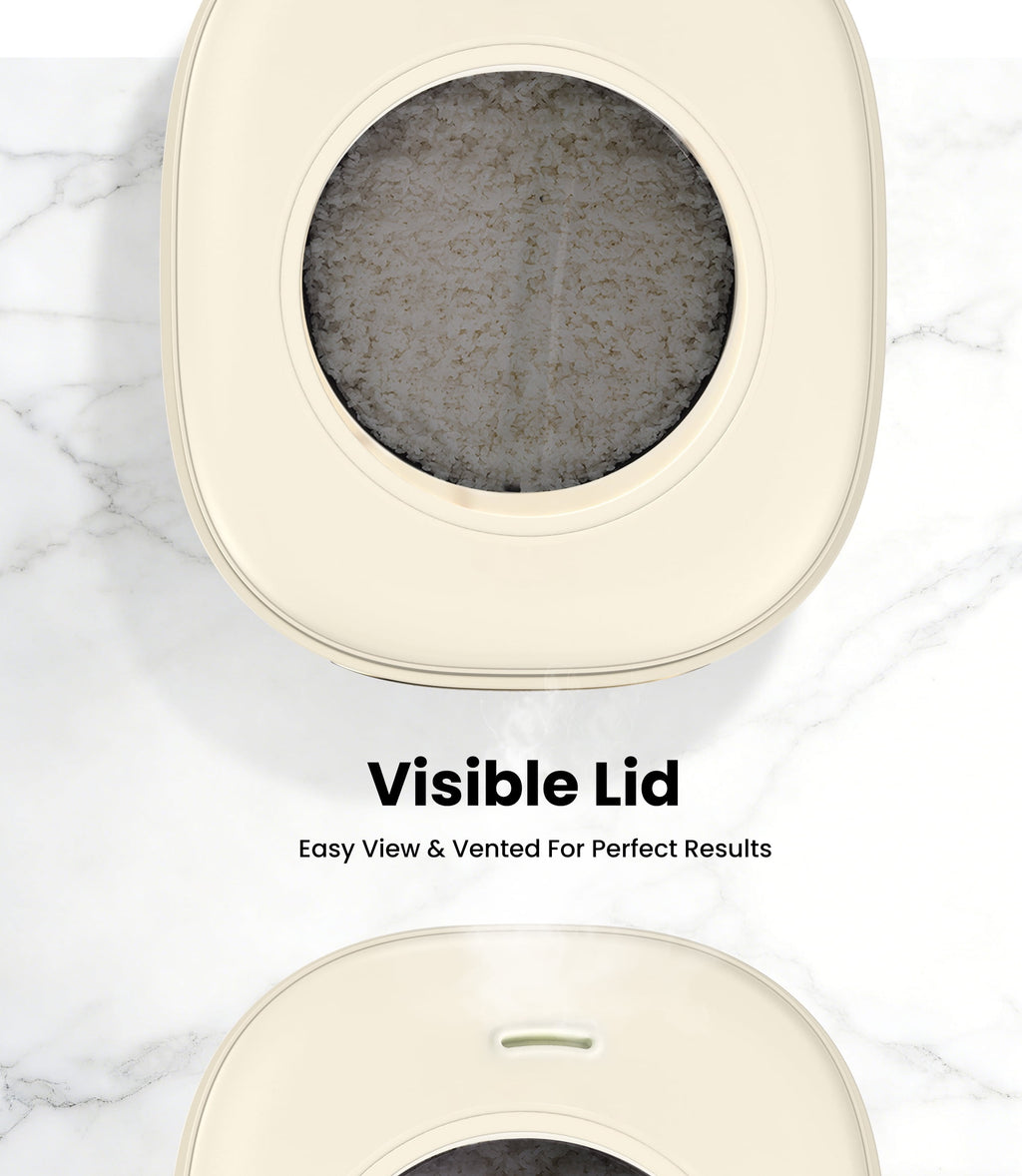 Casualife 12-Cups/4.3QT Rice Cooker with Steamer & Keep Warm, 10-in-1 Multicooker，24-Hour Timer，Non-Stick Inner Pot, White