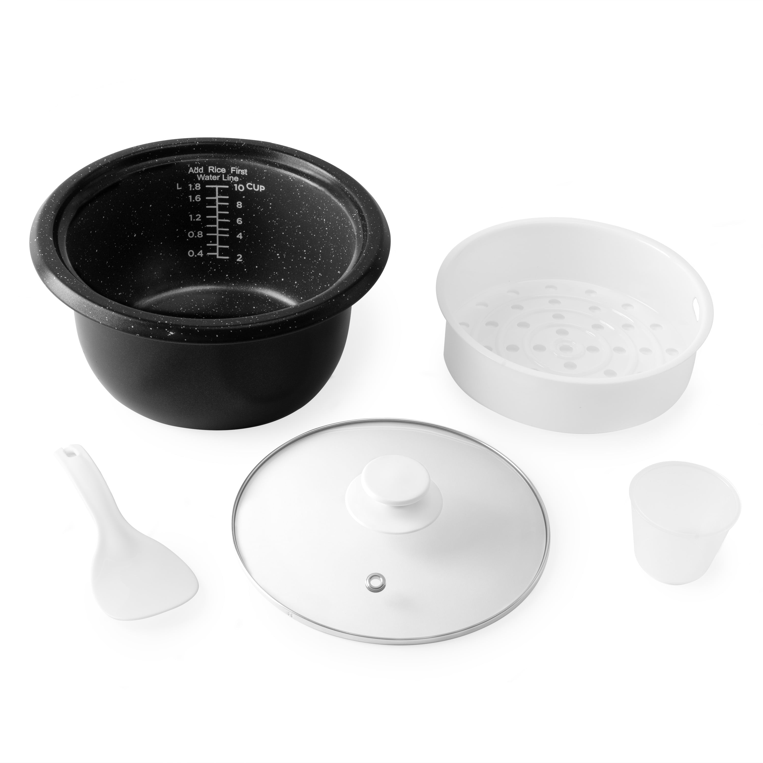 Aroma® 20-Cup Rice & Grain Cooker, 8X Bonded Granite Coating, White, New