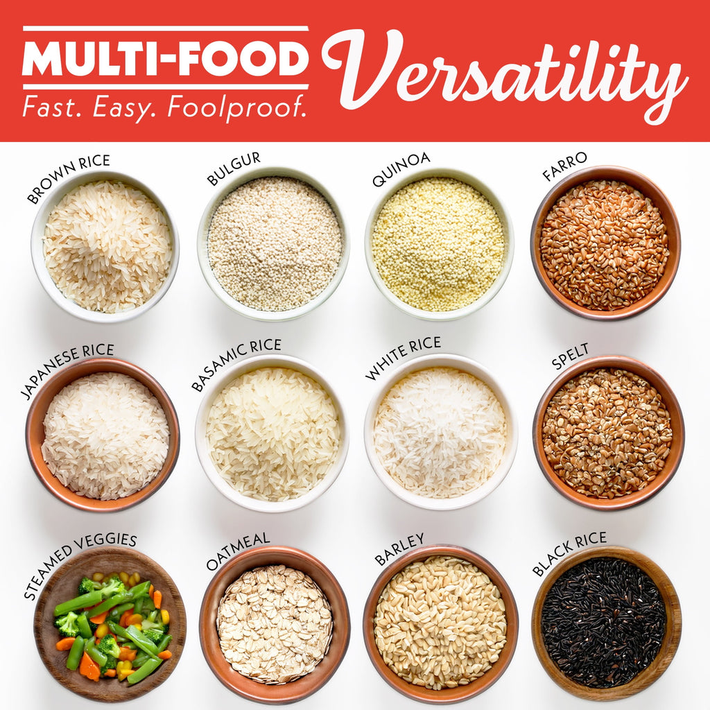 Gourmia 5 Qt Rice Cooker & Steamer, 20 Cup Cooked (10 Cup Uncooked) Stainless Steel