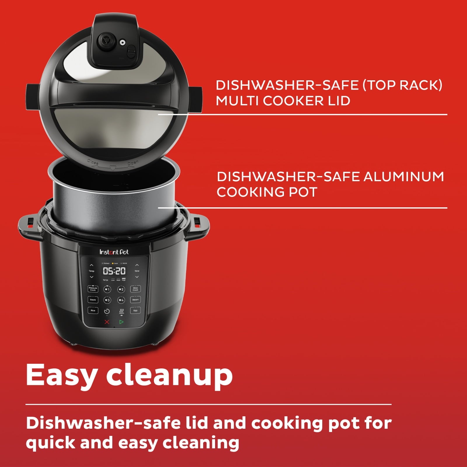 Instant Pot 6Qt RIO Chef Series 7-in-1 Multi-Cooker, Pressure Cooker, Slow Cook, & More, Black