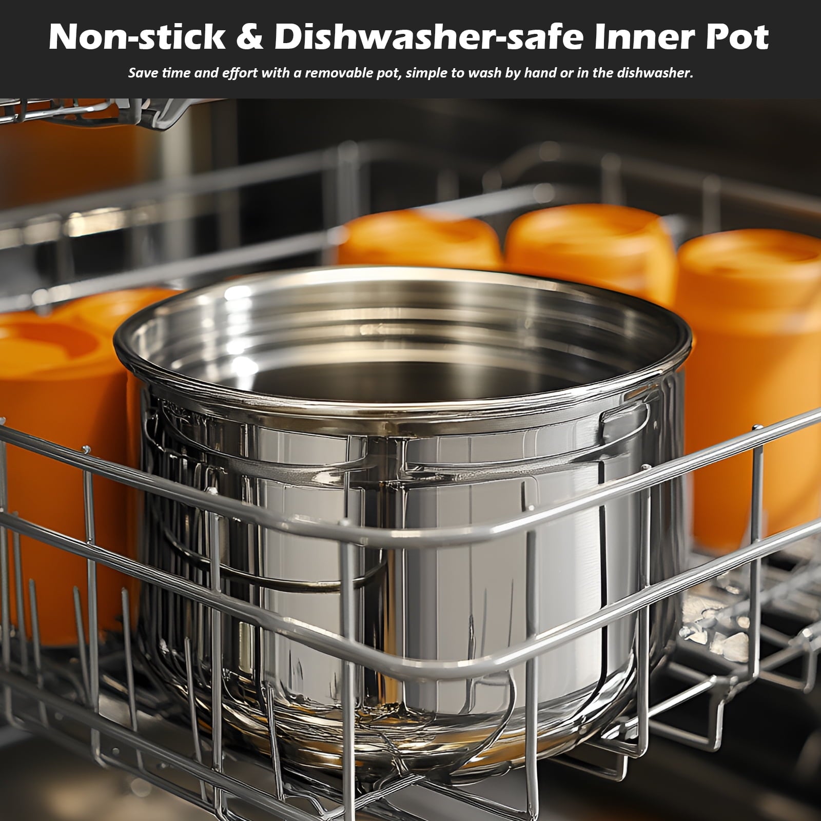 Bluebow 6.5 Quart Electric Pressure Cooker, 8-in-1 Multi Cooker Rice Cooker Slow Cooker Sauté Steamer, Stainless Steel