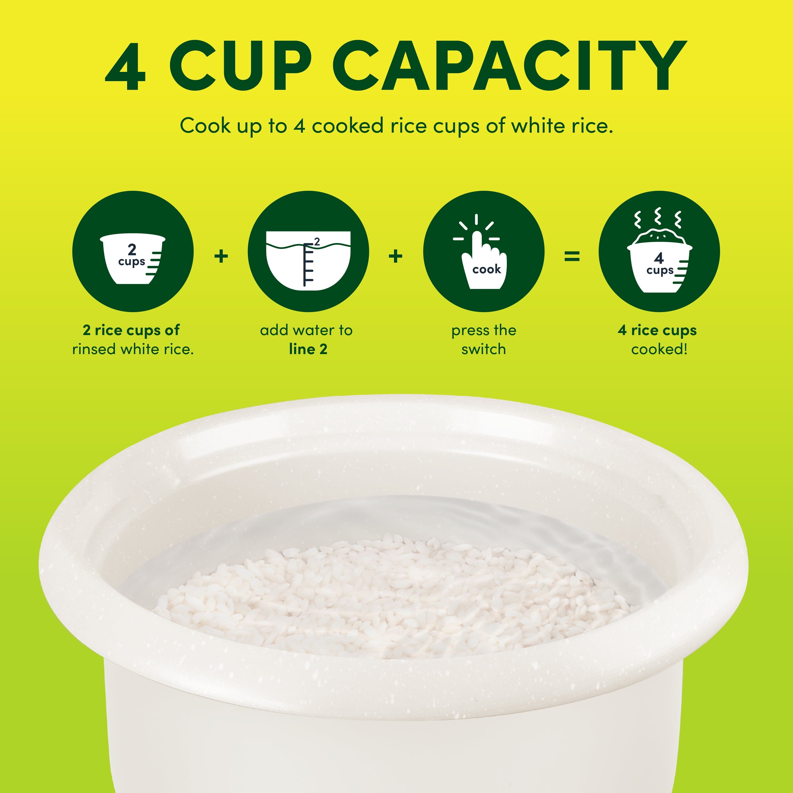 AROMA® 4-Cup Cooked, 2-Cup Uncooked Rice Cooker & Food Steamer with Bonded Granite® Nonstick Ceramic & Pop-Up Steam Tray - Blue