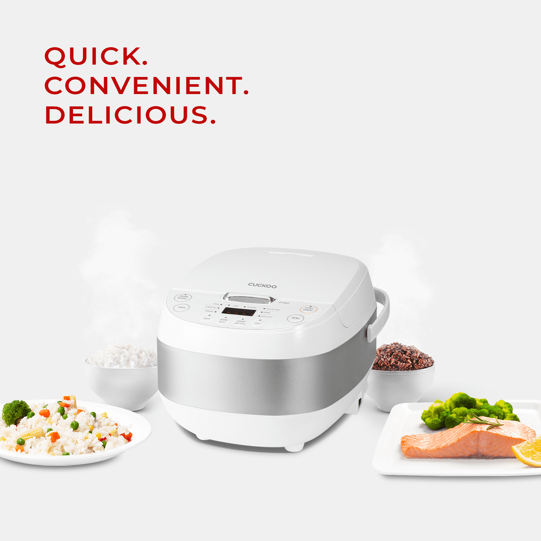 Cuckoo Rice Cooker & Warmer 6 Cup Uncooked / 12 cup Cooked, Smart Fuzzy Logic Nonstick Inner Pot White (CR-0605F)