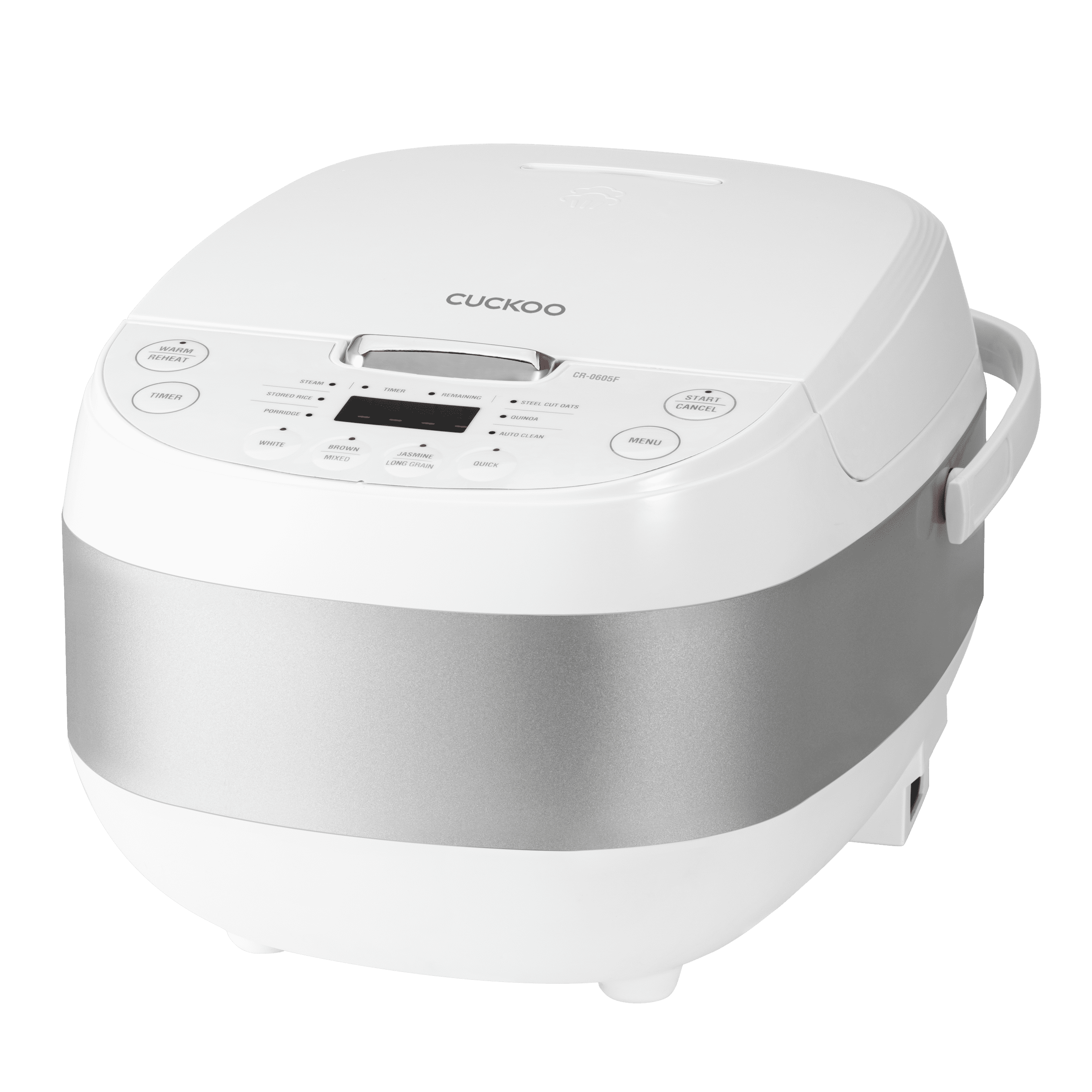 Cuckoo Rice Cooker & Warmer 6 Cup Uncooked / 12 cup Cooked, Smart Fuzzy Logic Nonstick Inner Pot White (CR-0605F)