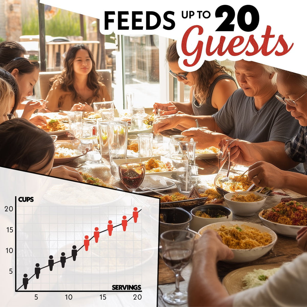 Gourmia 5 Qt Rice Cooker & Steamer, 20 Cup Cooked (10 Cup Uncooked) Stainless Steel