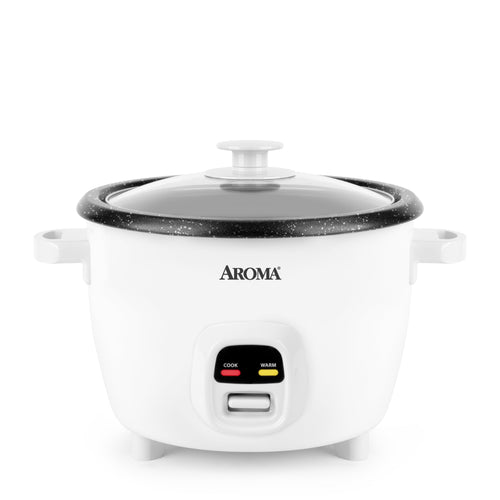 Aroma® 20-Cup Rice & Grain Cooker, 8X Bonded Granite Coating, White, New