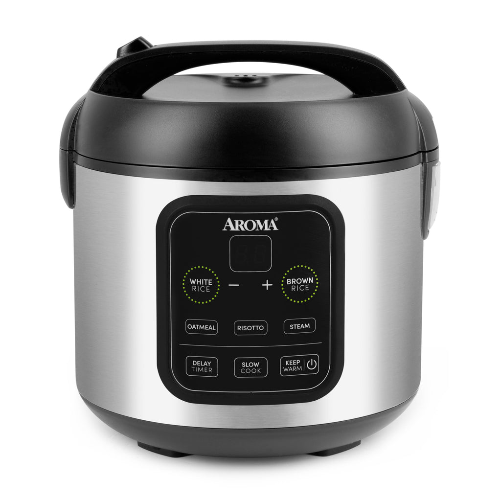Aroma® 8-Cup (Cooked)/2Qt. Digital Rice & Grain Multicooker, Black, New, ARC-994SB