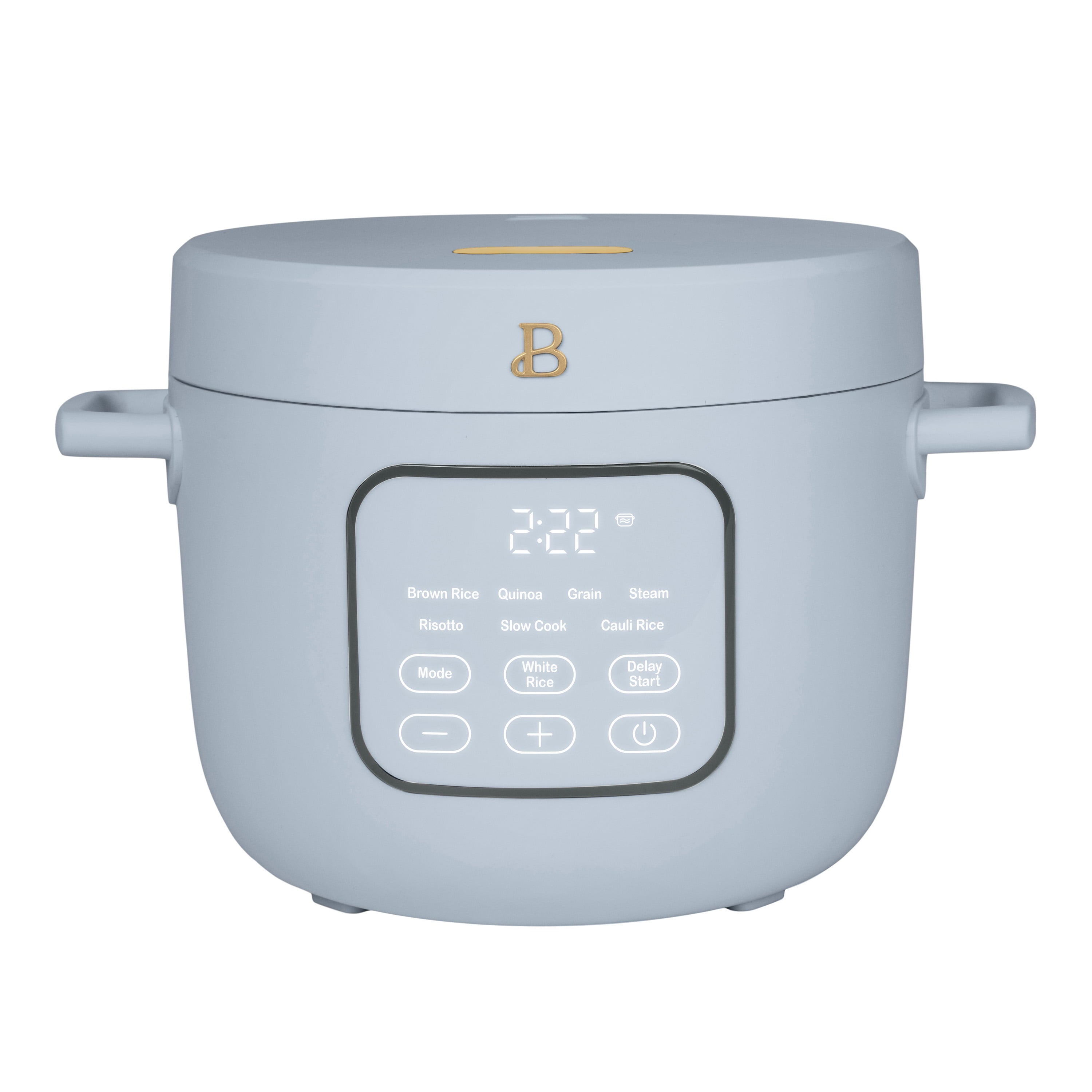 Beautiful 14-Cup Cooked, 6-Cups Uncooked Electric Rice and Grain Cooker, EverGood™ Ceramic Nonstick Coating, White Icing by Drew Barrymore