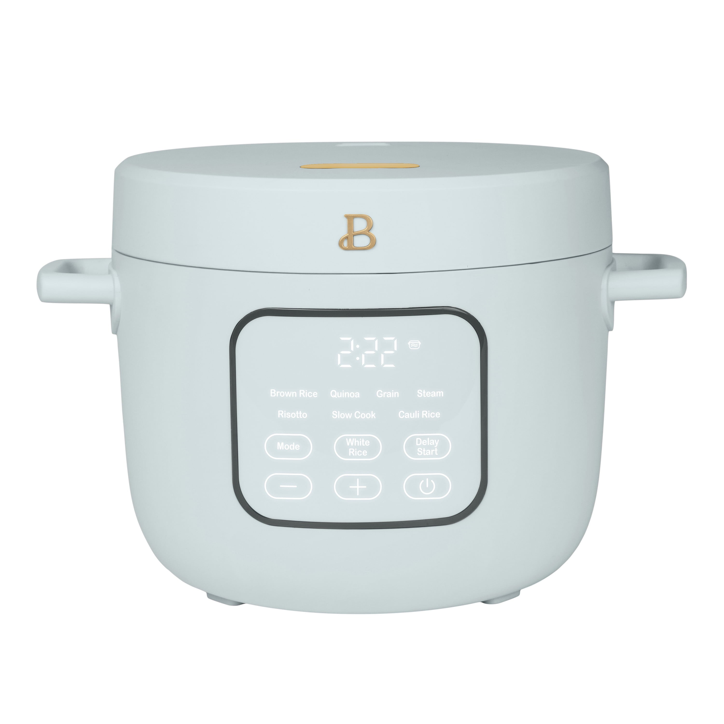 Beautiful 14-Cup Cooked, 6-Cups Uncooked Electric Rice and Grain Cooker, EverGood™ Ceramic Nonstick Coating, White Icing by Drew Barrymore