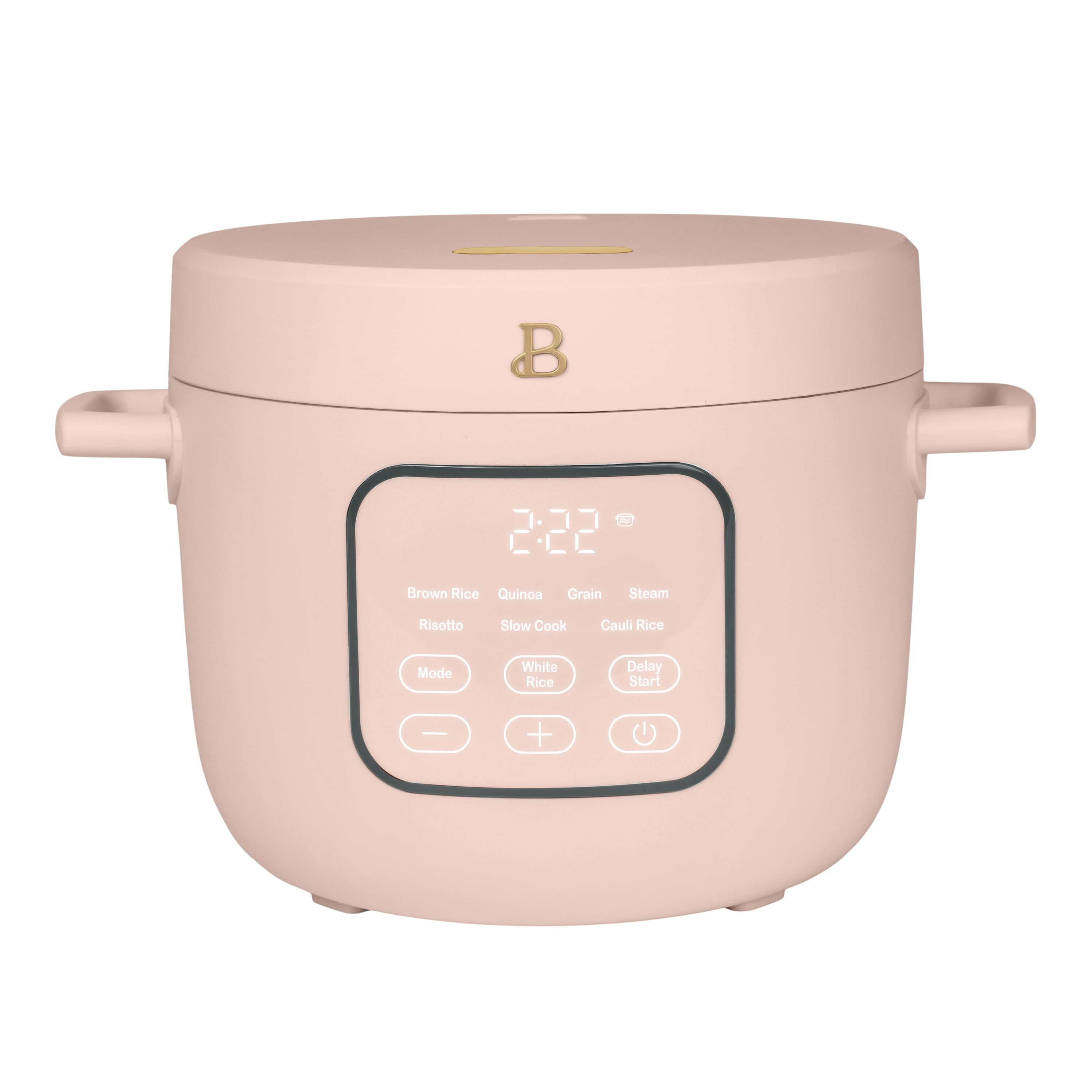 Beautiful 14-Cup Cooked, 6-Cups Uncooked Electric Rice and Grain Cooker, EverGood™ Ceramic Nonstick Coating, White Icing by Drew Barrymore