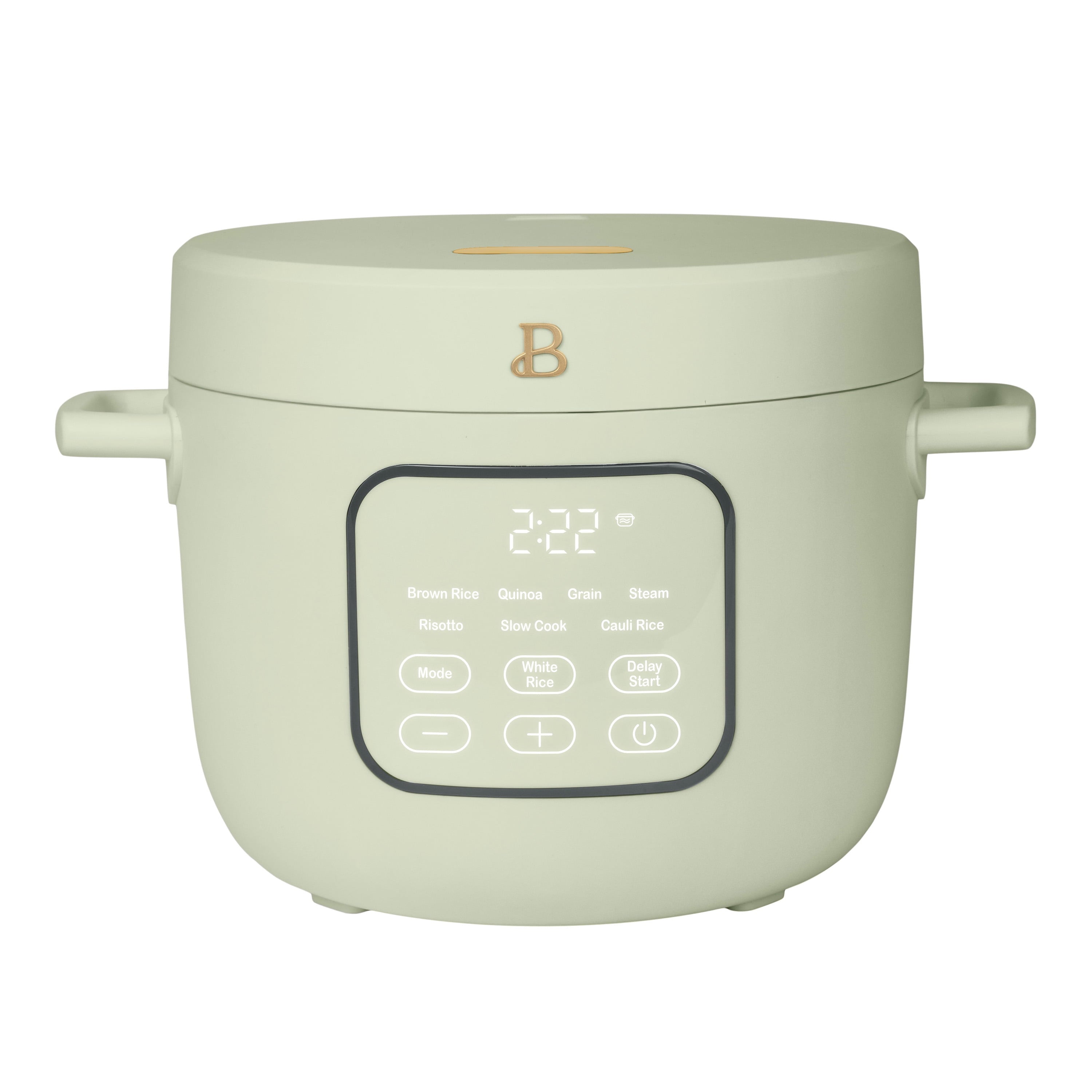 Beautiful 14-Cup Cooked, 6-Cups Uncooked Electric Rice and Grain Cooker, EverGood™ Ceramic Nonstick Coating, White Icing by Drew Barrymore