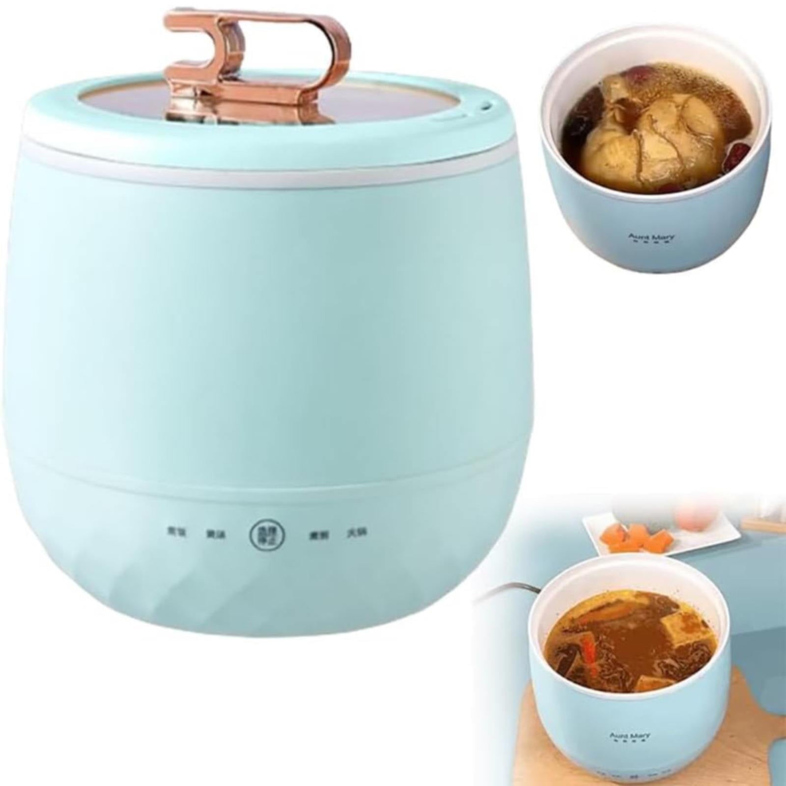 Clearance Smart Mini Rice Cooker Multifunctional Electric Rice Cooker 6 in 1 Non Stick Ceramic Pot with Lid Mini Hot Pot Electric Mini Rice Cooker Portable Mini Rice Cooker