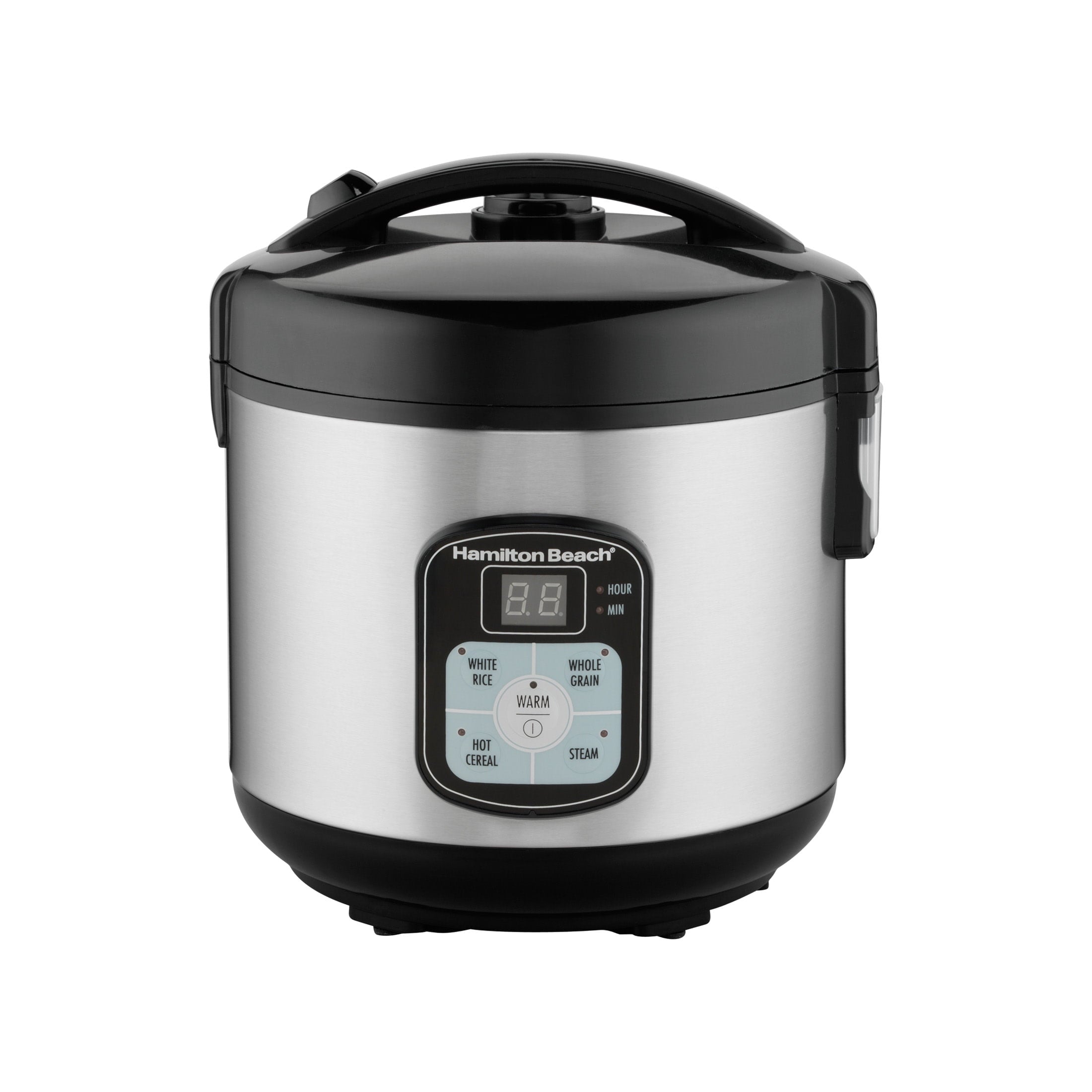 Hamilton Beach 8 Cup Rice Cooker & Food Steamer with Steam & Rinse Basket, Stainless Steel