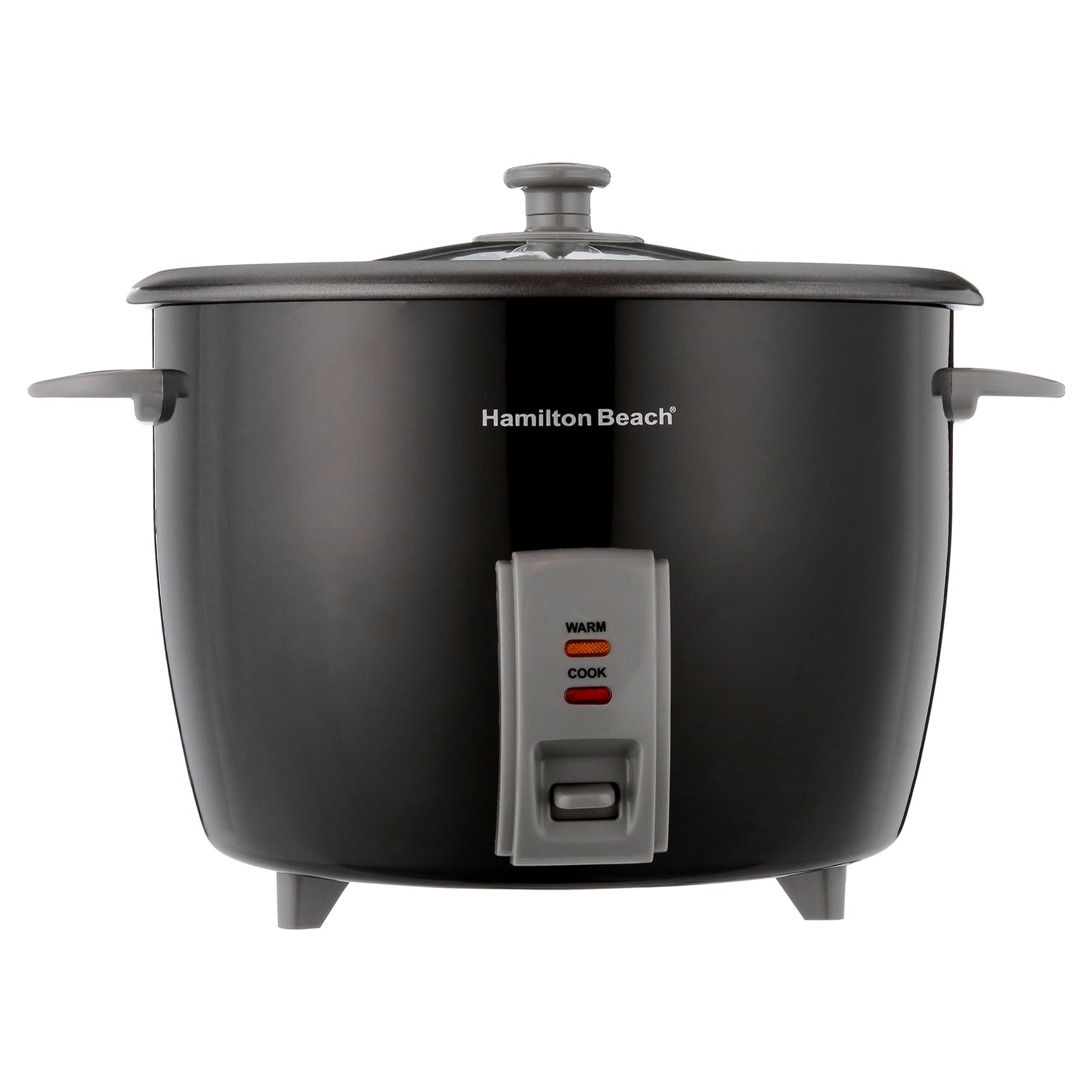 Hamilton Beach Rice Cooker and Food Steamer, 30 Cups Cooked (15 Uncooked), Steam Basket, Black, 37555