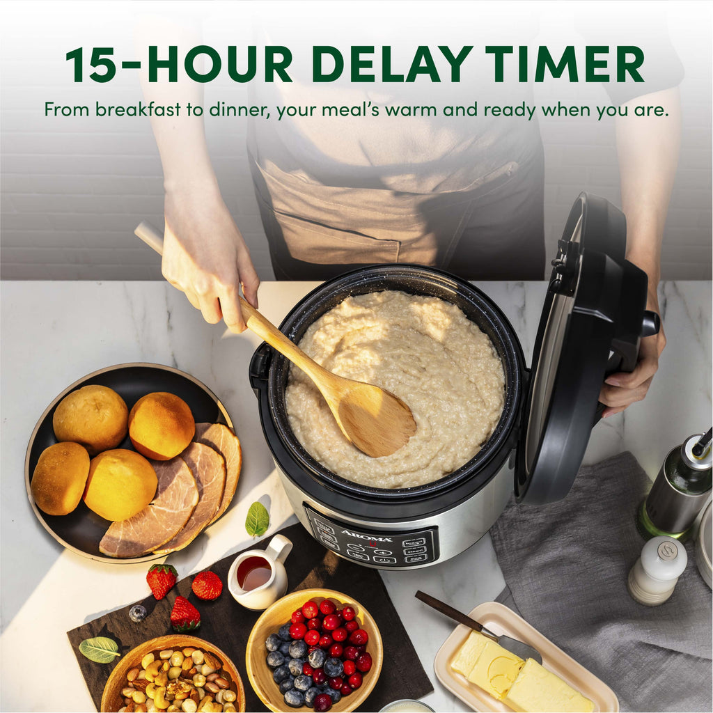 AROMA® 20-Cup Digital Rice Cooker & Food Steamer with Bonded Granite® Nonstick Ceramic