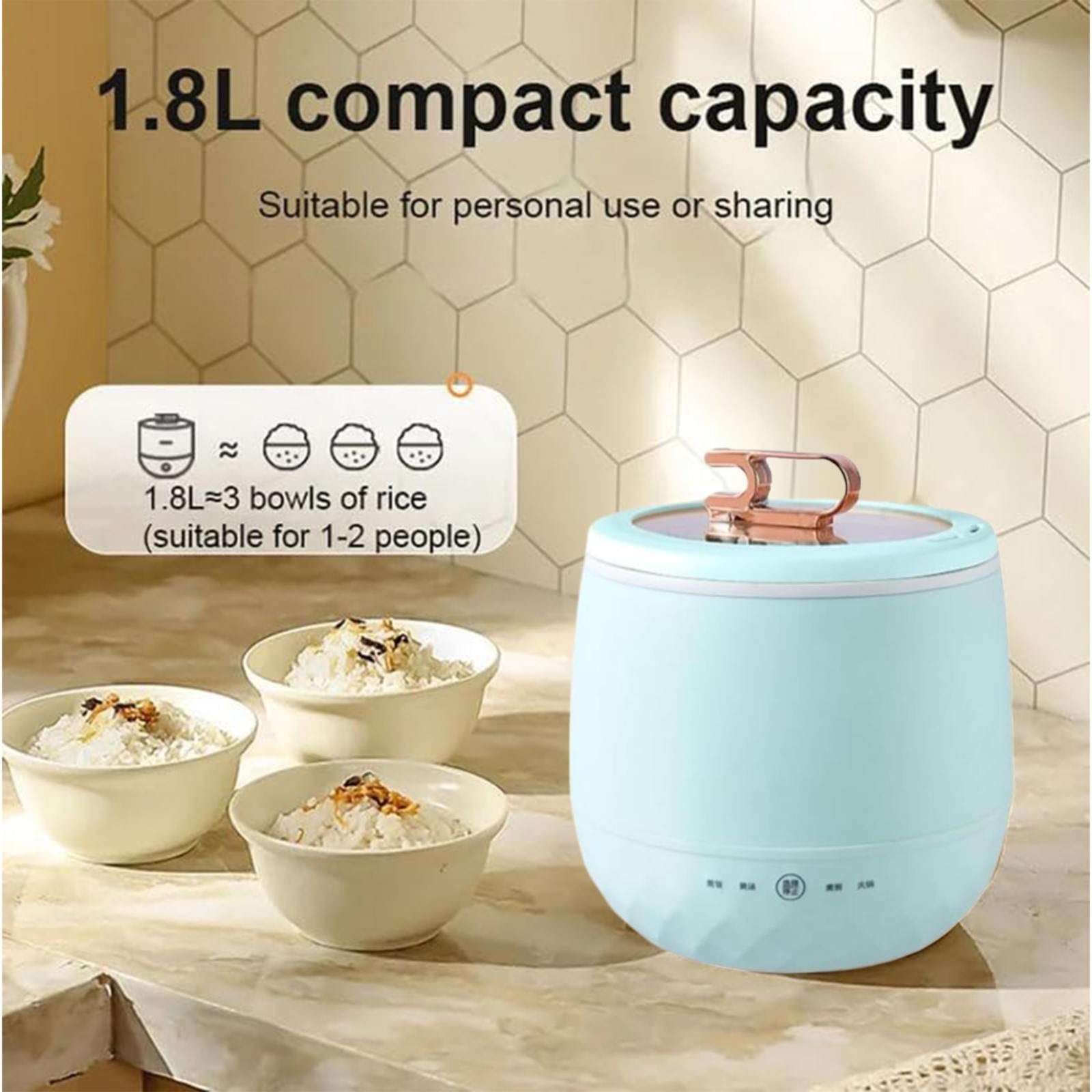 Clearance Smart Mini Rice Cooker Multifunctional Electric Rice Cooker 6 in 1 Non Stick Ceramic Pot with Lid Mini Hot Pot Electric Mini Rice Cooker Portable Mini Rice Cooker