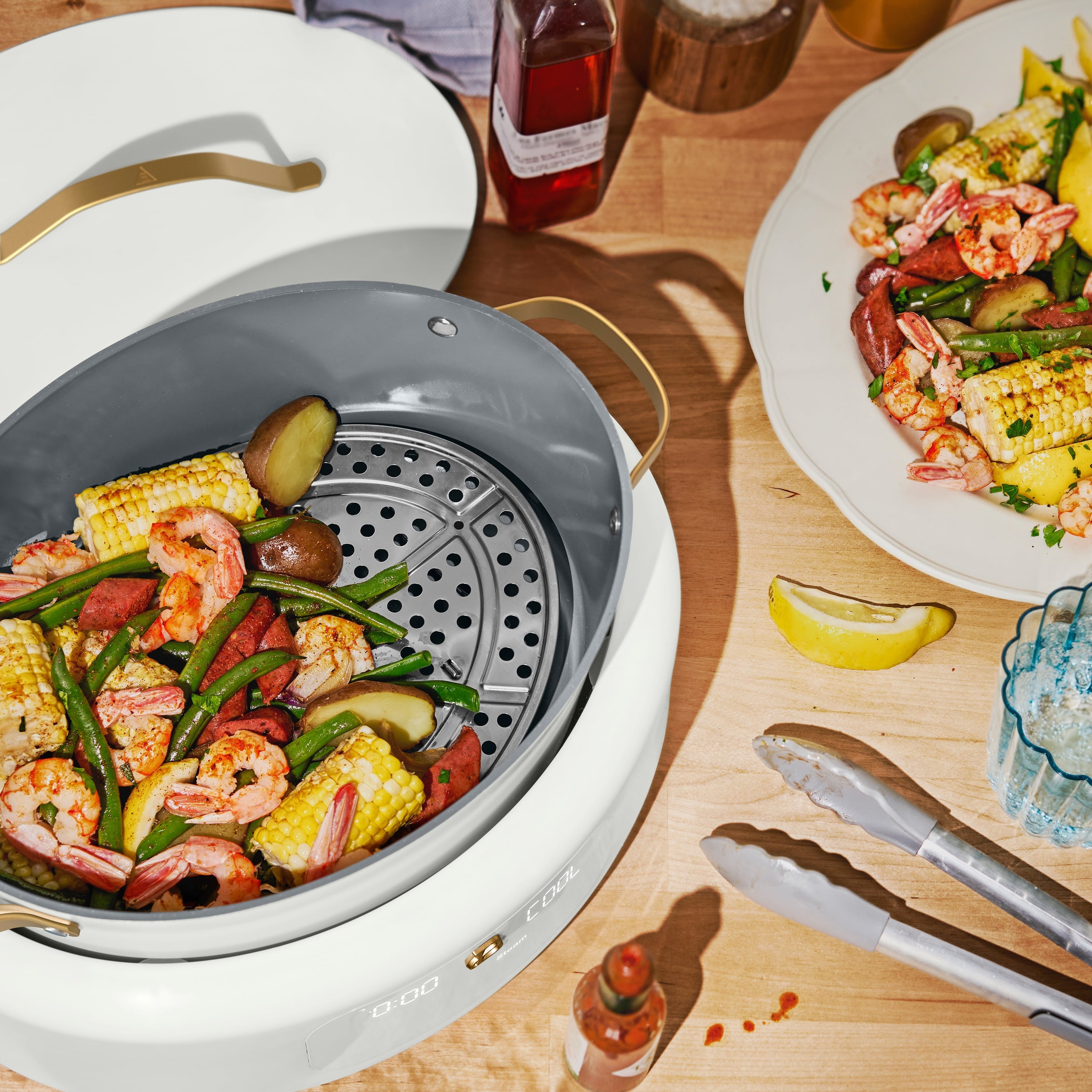 Beautiful 10 in 1, 6 Qt Electric Multi-Cooker, White Icing by Drew Barrymore