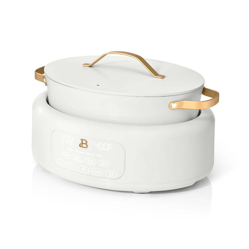 Beautiful 10 in 1, 6 Qt Electric Multi-Cooker, White Icing by Drew Barrymore